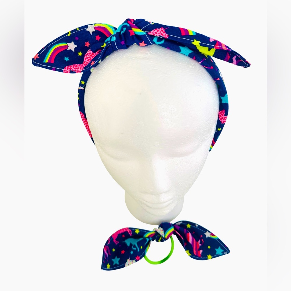 Handcrafted Unicorn Headband and Hair Tie Set